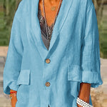 Solid Color Casual Loose Fit Women's Jacket