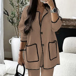 Edge Decorated Knitted Jacket