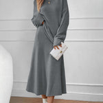Elegant Knitted Two Pieces Sets One-shoulder Sweater Top Elastic Waist Fishtail Skirt