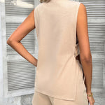Nadorine Cotton Vest Sleeveless Shorts Two Piece Set