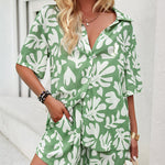 Print Contrast Drawstring 2-Piece Set