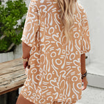 Print Contrast Drawstring 2-Piece Set