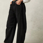 Wide-Leg Low-Rise Jeans