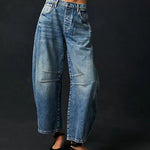 Wide-Leg Low-Rise Jeans