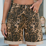 Ripped Hem Denim Shorts