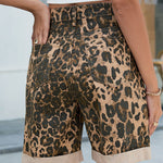 Ripped Hem Denim Shorts