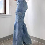 Lace-Up Multi-Pocket Overalls