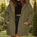 Nadorine Chic Quilted Hooded Jacket Coat