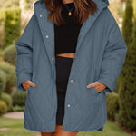Nadorine Chic Quilted Hooded Jacket Coat
