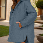 Nadorine Chic Quilted Hooded Jacket Coat