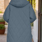 Nadorine Chic Quilted Hooded Jacket Coat