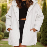 Nadorine Chic Quilted Hooded Jacket Coat