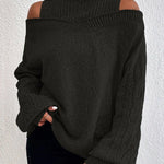 Nadorine Casual Off the Shoulder Turtleneck Sweater