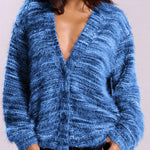 Relaxed Fit Multicolor Knit Cardigan
