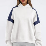 Trendy Loose Fit Colorblock Hoodie
