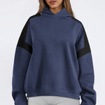 Trendy Loose Fit Colorblock Hoodie