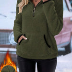Nadorine Cozy Fleece Half Zip Pullover Sweatshirt