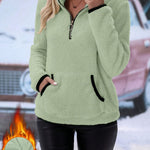 Nadorine Cozy Fleece Half Zip Pullover Sweatshirt