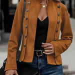 Vintage Open Front Suede Jacket