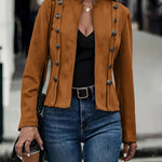 Vintage Open Front Suede Jacket