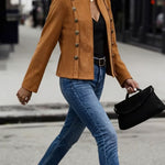 Vintage Open Front Suede Jacket