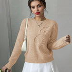 Nadorine Chic Dimensional Floral Knit Sweater