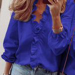 Nadorine Elegant Ruffle V-Neck Top for Women Cute Summer Casual 2026 | Under $40