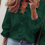 Nadorine Elegant Ruffle V-Neck Top for Women Cute Summer Casual 2026 | Under $40