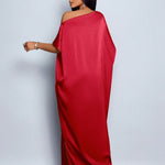 Luxury One Shoulder Flowing Satin Dress