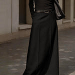 Nadorine Women's Comfortable High Waisted Maxi Skirt