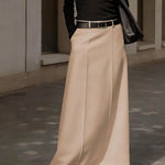 Nadorine Women's Comfortable High Waisted Maxi Skirt