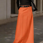 Nadorine Women's Comfortable High Waisted Maxi Skirt