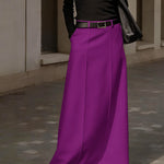 Nadorine Women's Comfortable High Waisted Maxi Skirt