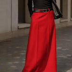 Nadorine Women's Comfortable High Waisted Maxi Skirt