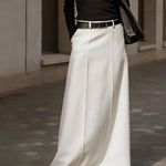 Nadorine Women's Comfortable High Waisted Maxi Skirt