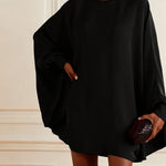 Simple Batwing Sleeves Mini Dresses