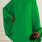 Simple Batwing Sleeves Mini Dresses