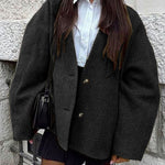 Vintage Loose Fit Tweed Coats