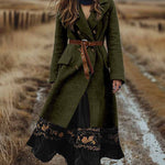 Vintage Double-Breasted Tweed Coat