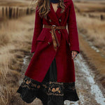 Vintage Double-Breasted Tweed Coat