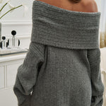 Romantic Chic Off-Shoulder Knit Dress