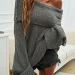 Romantic Chic Off-Shoulder Knit Dress
