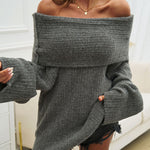Romantic Chic Off-Shoulder Knit Dress