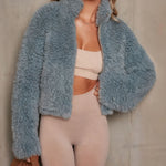 Soft Cropped Polar Fleece Jacket