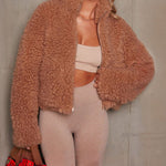 Soft Cropped Polar Fleece Jacket