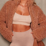 Soft Cropped Polar Fleece Jacket