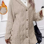 Nadorine Comfy Warm Hooded Fleece Coat