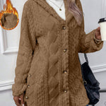 Nadorine Comfy Warm Hooded Fleece Coat