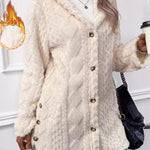 Nadorine Comfy Warm Hooded Fleece Coat