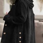 Urban Casual Hooded Corduroy Shirt Jacket